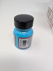 (12) 1 Oz Bottles Of Angelus Acrylic Leather Pale Blue Colored Paint New
