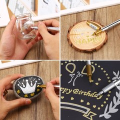 Gold and Silver Marker Metallic, Fine Point Gold and Silver Markers Permanent…