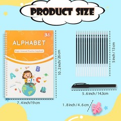 Magic Grooved Handwriting Practice Book Set Reusable 3-8 Years 6 Books Kids