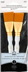 Plaid 50557E Flat Brush, (2-Piece), Gold Taklon Large,