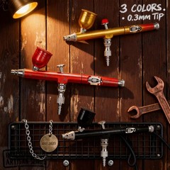 Dual Action Gravity Feed 0.3mm Gun Spray Airbrush Nail Art Paint Tattoo Tool Set
