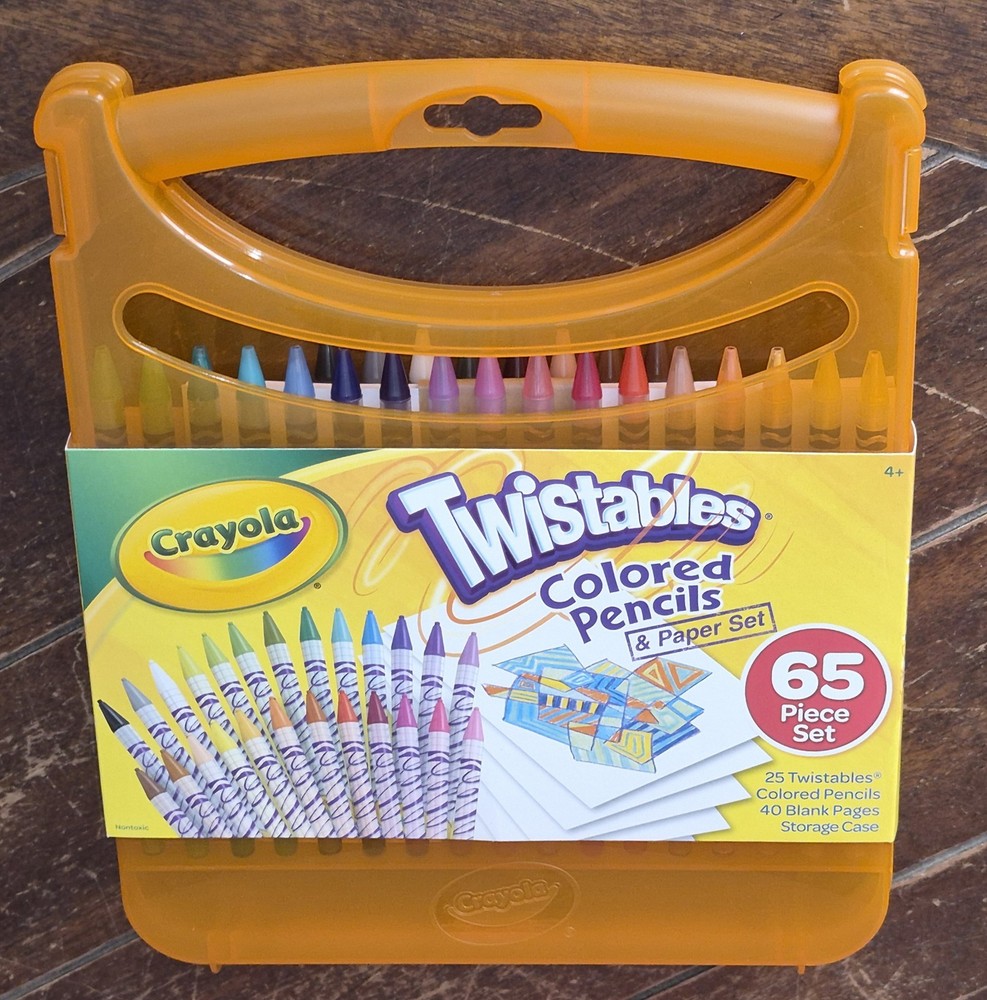 Crayola 25 Twistables Colored Pencils & 40 Papers Set with Case – Item #04-5225