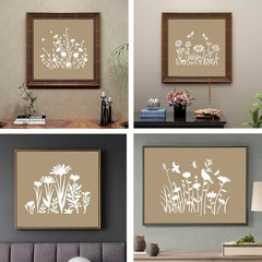 16 Pieces Wildflower Stencils for Painting, Reusable 5×6 Inch,