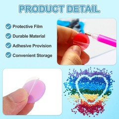 8PCS Diamond Art Painting Wax with Box Round DIY Wax Refills(23mm/0.9″, Red)