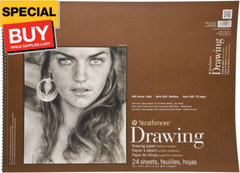 400-8 400 Series Drawing Pad, 18″x24″, Ivory/Cream, 24 Sheets, Medium