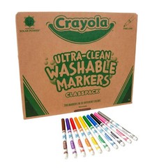Crayola Ultra Clean Washable Markers Classpack 200Ct 10 Assorted Colors Bulk