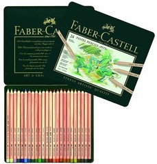 Faber Castell Finest Pitt Pastel Professional Artist Pencils – Tin Set of 24