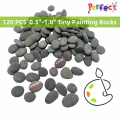 120pcs Smooth Gray Tiny Painting Rocks | Natural Textured Stones for Arts, Cr…