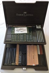 Faber-Castell Pitt Monochrome 86 Drawing Materials W/ Case Free Shipping