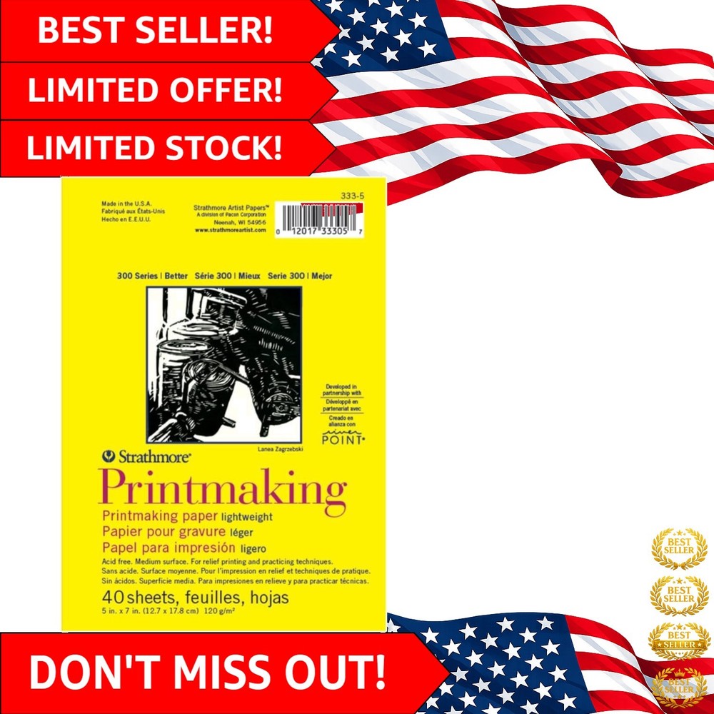High-Quality 300 Series Printmaking Pad, 40 Sheets, Ideal for Artist Proofing