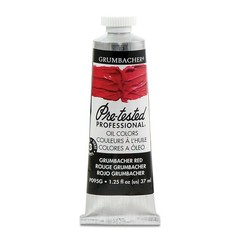 Grumbacher Pre-Tested Artists Oil Colors red 1.25 ounces, Red
