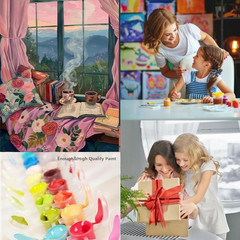 Paint by Numbers for Adults Beginner, Window Landscape Paint by Number Kits