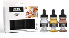 Professional Acrylic Ink, 1-Oz (30Ml), Iridescent Set, Set of 3