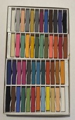 ARTISTS PASTELS, 3 UNUSED BOXES NOS, REMBRANDT AND ALPHACOLOR, 111 sticks total