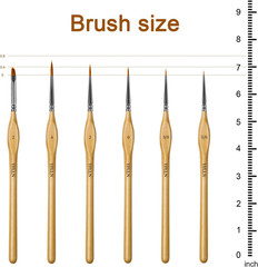 6Pc Miniature Paint Brush Set Fine Detail Acrylic Oil Watercolor Brushes