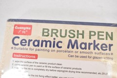 GuangNa Brush Pen Ceramic Marker 12 Colors GN.6662 Multicolor Art Craft Set