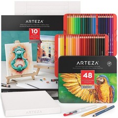 Watercolor Drawing Art Set, Watercolor Pencils and Foldable Canvas Paper Bund…