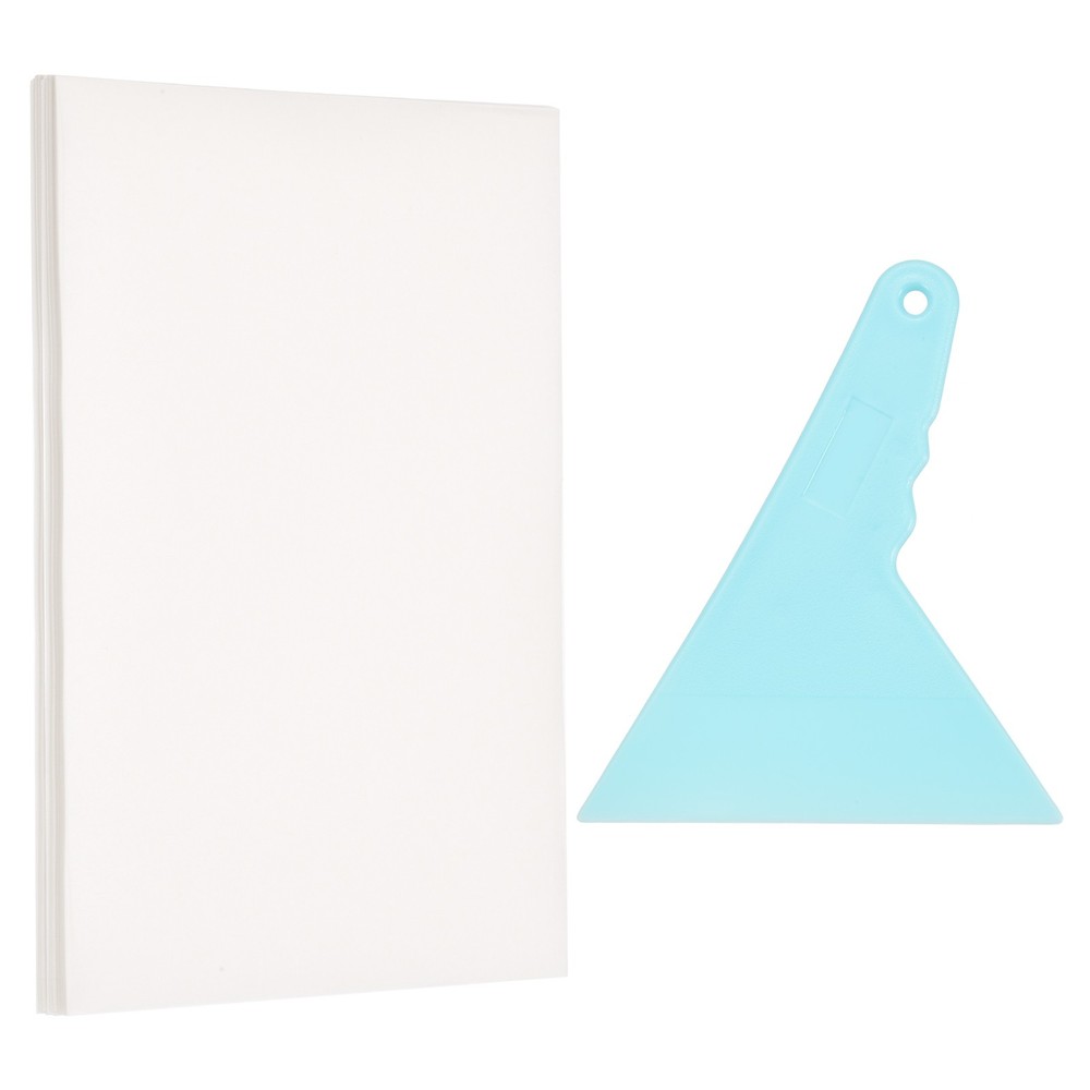 200pcs 10x15cm Diamond Paint Release Paper & Light Blue Scraper for Diamond Art