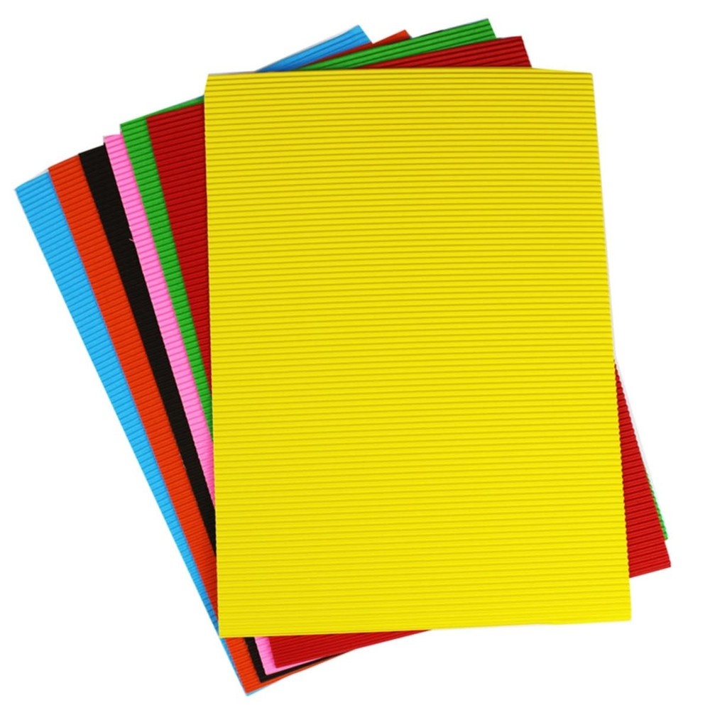 10 Sheets A4 8.3×11.7 Inch Colored Corrugated Cardboard Sheets Paper for DIY Cra