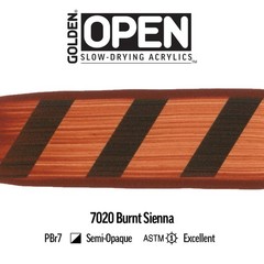 OPEN Slow-Drying Acrylics by GOLDEN, Burnt Sienna, 2 fl oz. tub