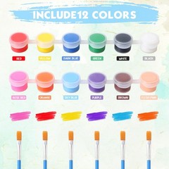 840 Pcs Mini Acrylic Paint Set 60 Set 12 Colors Washable Paint Strips 60 Pcs …