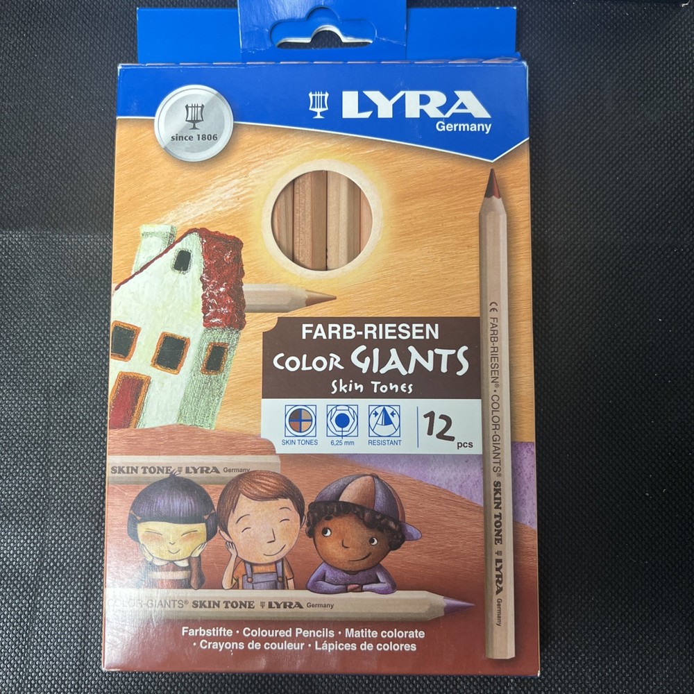 Lyra Color Giant Pencils – 12 Skin Tone Color Set ( Skintones Flesh Tones )