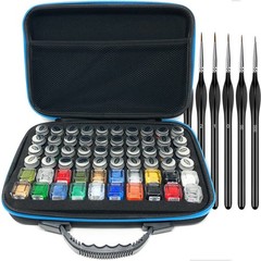 Model Paint Storage Case Fits 60 Bottle 6 Fine Detail Miniature Brush Craft