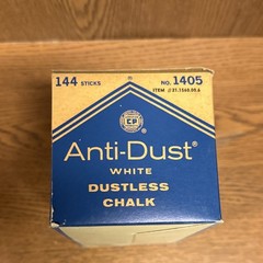 Binney & Smith Anti-Dust White Dustless Chalk 144 Sticks Non-Toxic MPN 1405
