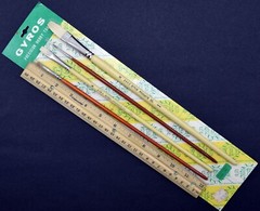 Vintage Artist Hobby Paint Sable Brushes Gyros Product Co #4-213J #8-214J 1950