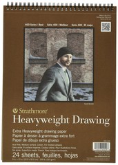 Strathmore 400 Series Heavyweight Drawing Pad 9×12 24 Sheets Cream Paper
