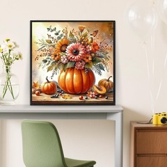 Fall Pumpkin,Sunflower Butterfly Paint by Numbers Kit for Adults, DIY Paint by m