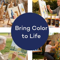 Acrylic Paint Set, 24 Colors 2 oz/59 ml Acrylic Paint Kit for Professional Ar…