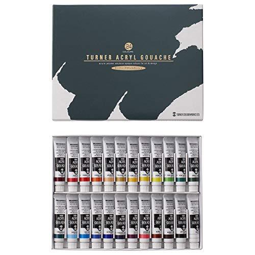 Turner color acrylic gouache 24 color school set AG24C 11ml