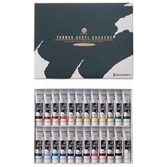 Turner color acrylic gouache 24 color school set AG24C 11ml
