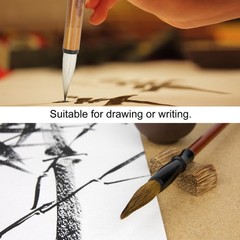 4 Pcs Calligraphy Brush Watercolor Ink Painting Writing Brush Brown White