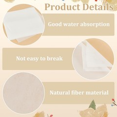 50 Sheets Blotting Paper for Flower Press, 10.43×10.43Inch Highly Absorbent a…