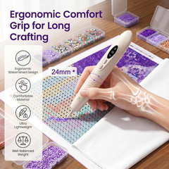 RHYNIC Electric Diamond Art Pens with Light, Diamond Art Kits for Adults, Wirele