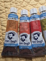 Van Gogh Watercolor Paint Tubes Set, 6 tubes × 10 ml