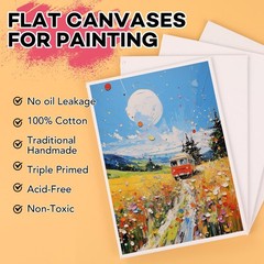 5×7 Small Canvases for Painting, 60 Pack Mini Canvas Boards for Painting Canv…