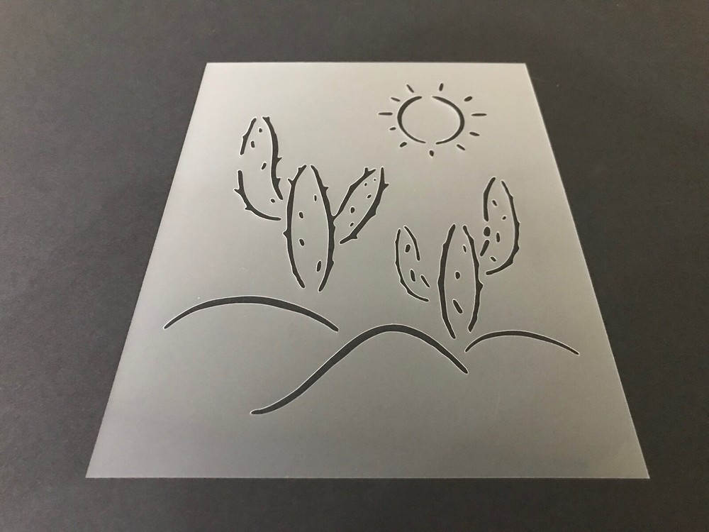 Cactus #14 Stencil 10mm or 7mm Thick, Crafts, Cacti, Desert, Succulent