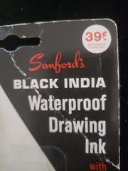 1950s 1960s Sealed Vintage Sanford’s Black India Waterproof Drawing Ink No. 665