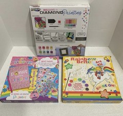 Doodle Diary Set & Rainbow Brite Art Kit & Diamond Painting Kit – Brand New