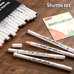 26 Colors Professional Skin Tone & Hair Art Markers – Dual Tip Set with Blender