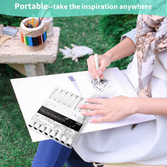 Fineliner Pens Micro Drawing Pens: 8-Size Tips (Ultra-Fine, Fine & Brush) Waterp