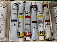Mixed Vtg Oil Paint Lot Grumbacher Pre-Tested Winsor Newton, Le Franc Bourgeois