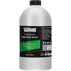 Clear High Gloss 32 oz Varnish – Protection for Acrylic Paintings with UV Shield