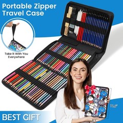 100-Pc Pro Art Drawing Kit: Sketchbook, Graphite, Charcoal, Watercolor Pencils