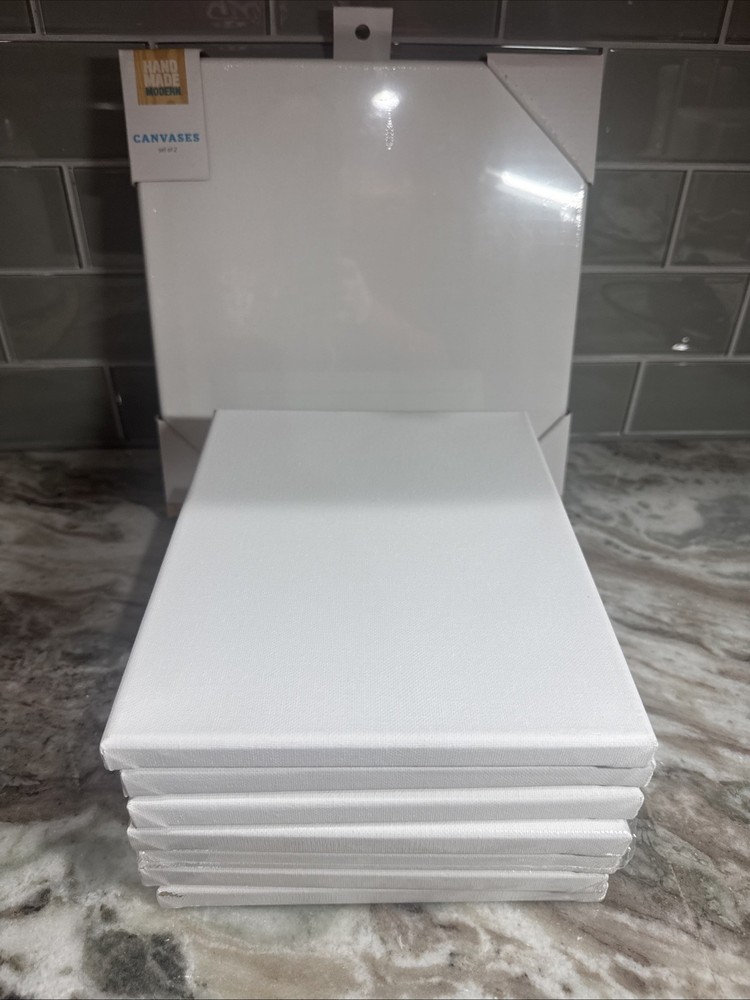 9 Stretched Canvases For Painting, 12×12 (2) And 8×10 (7)