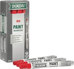 Dixon Industrial Paint Markers, Valve Action Medium Tip, 12-Count,