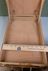 Wooden Folding Box Artists Easel Painting Stand Capt. Jack Rauscher Pirate Ship